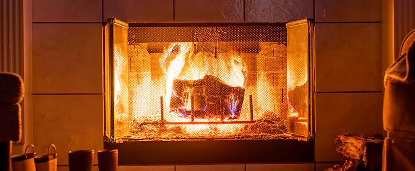 Mendota Hearth Landscape Fireplace Installation in Randallstown, Maryland