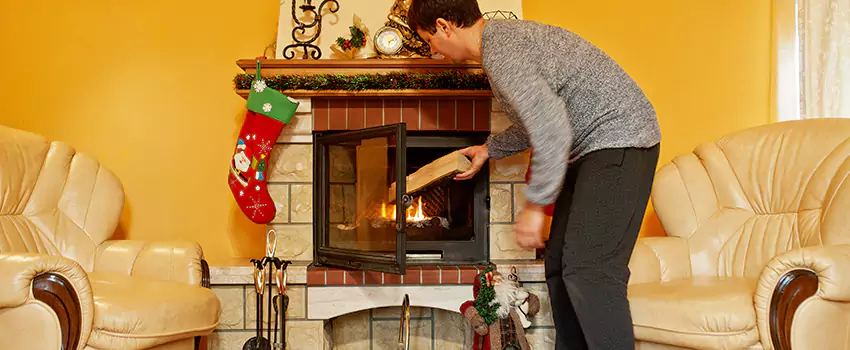 Rusted Metal Fireplace Restoration in Randallstown, Maryland